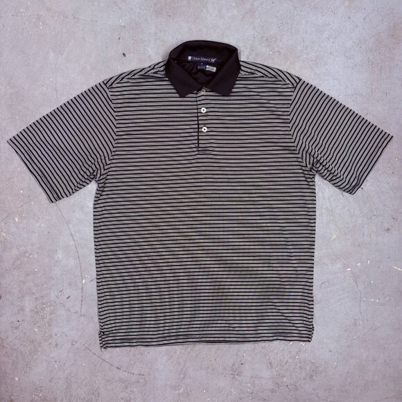 Chase Edward Golf Striped Polo Shirt Short Sleeve Small - Picture 2 of 7